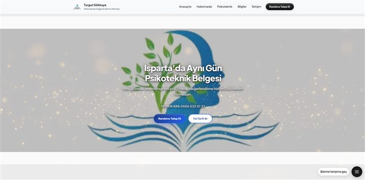 Psikoteknik Merkezi web sitesi önizleme